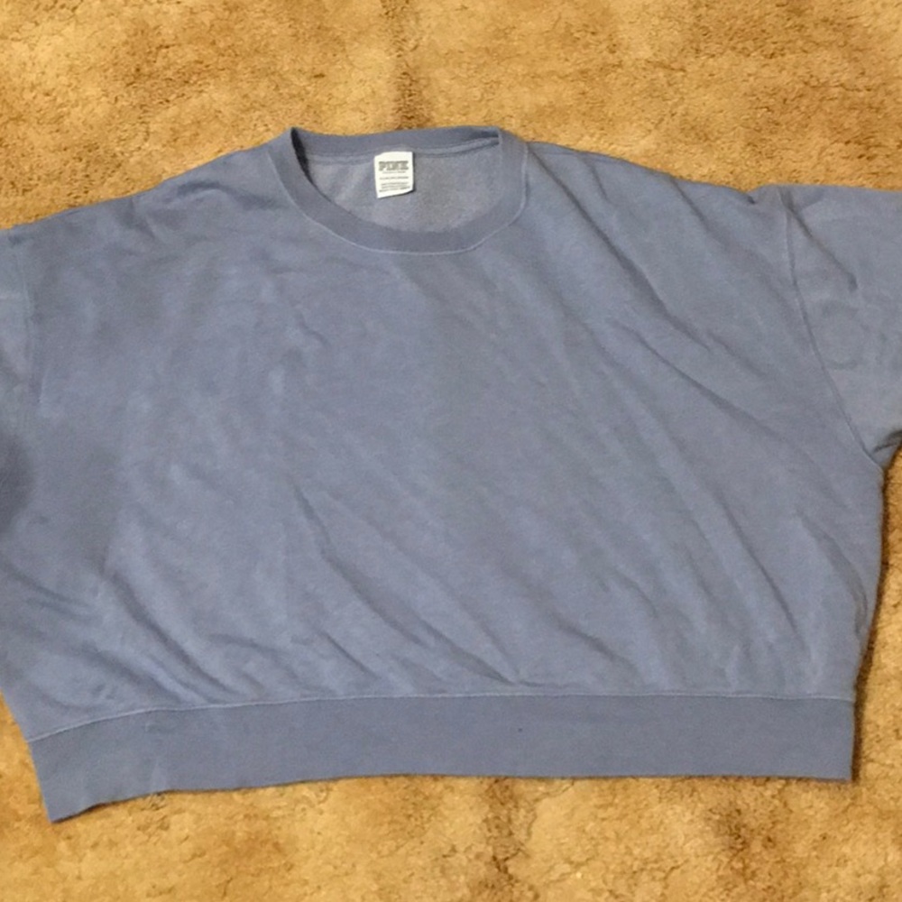 Ladies PINK Short Sleeve Sweatshirt Size XL.